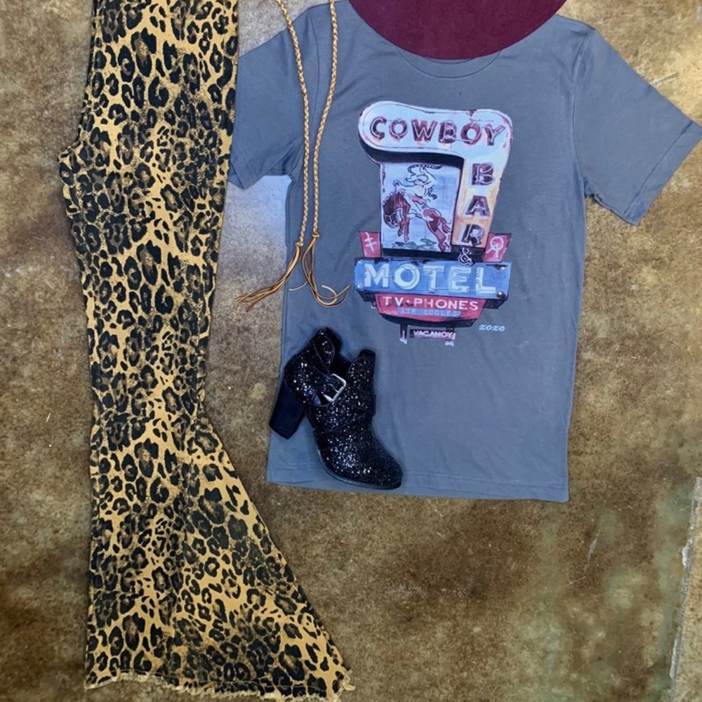 Leopard Bell Bottoms